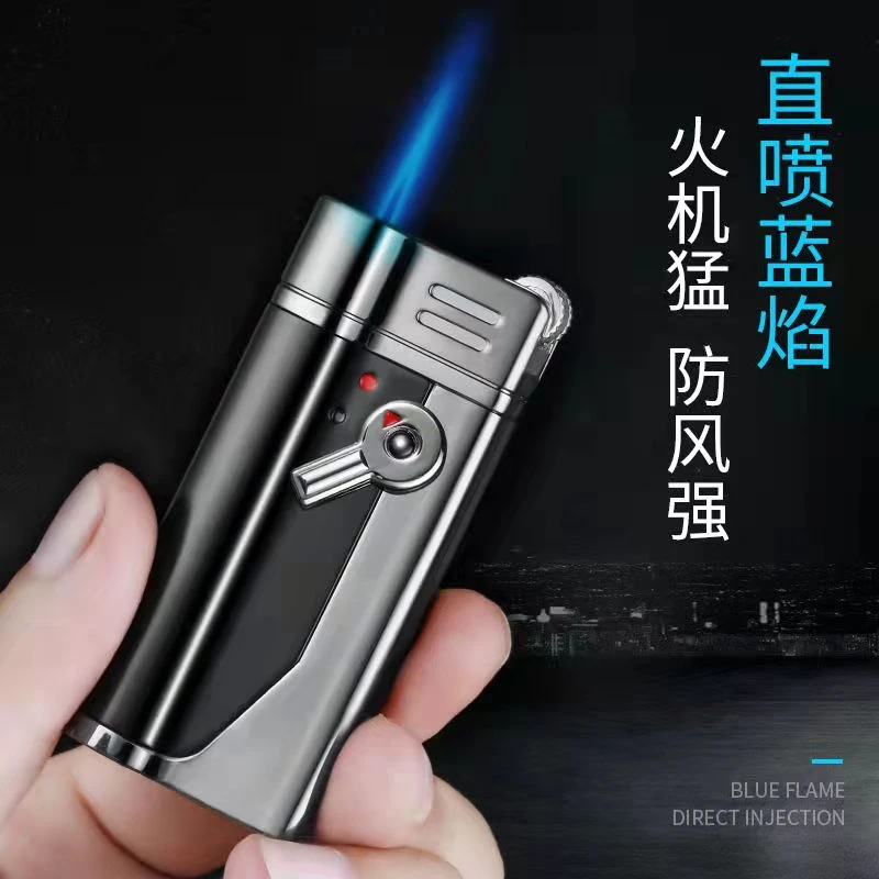 中邦直冲防风充气打火机自带烟嘴三重过滤