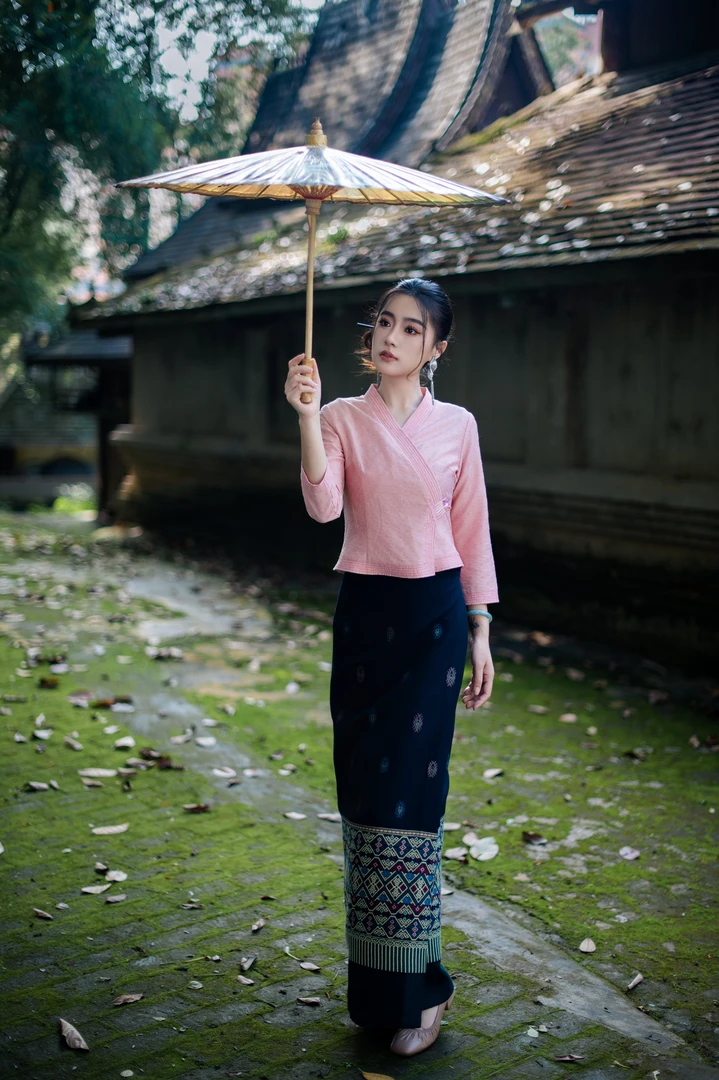 玉家人自制（曼弄枫）西双版纳傣族服装民族服饰气质穿搭旅游打卡