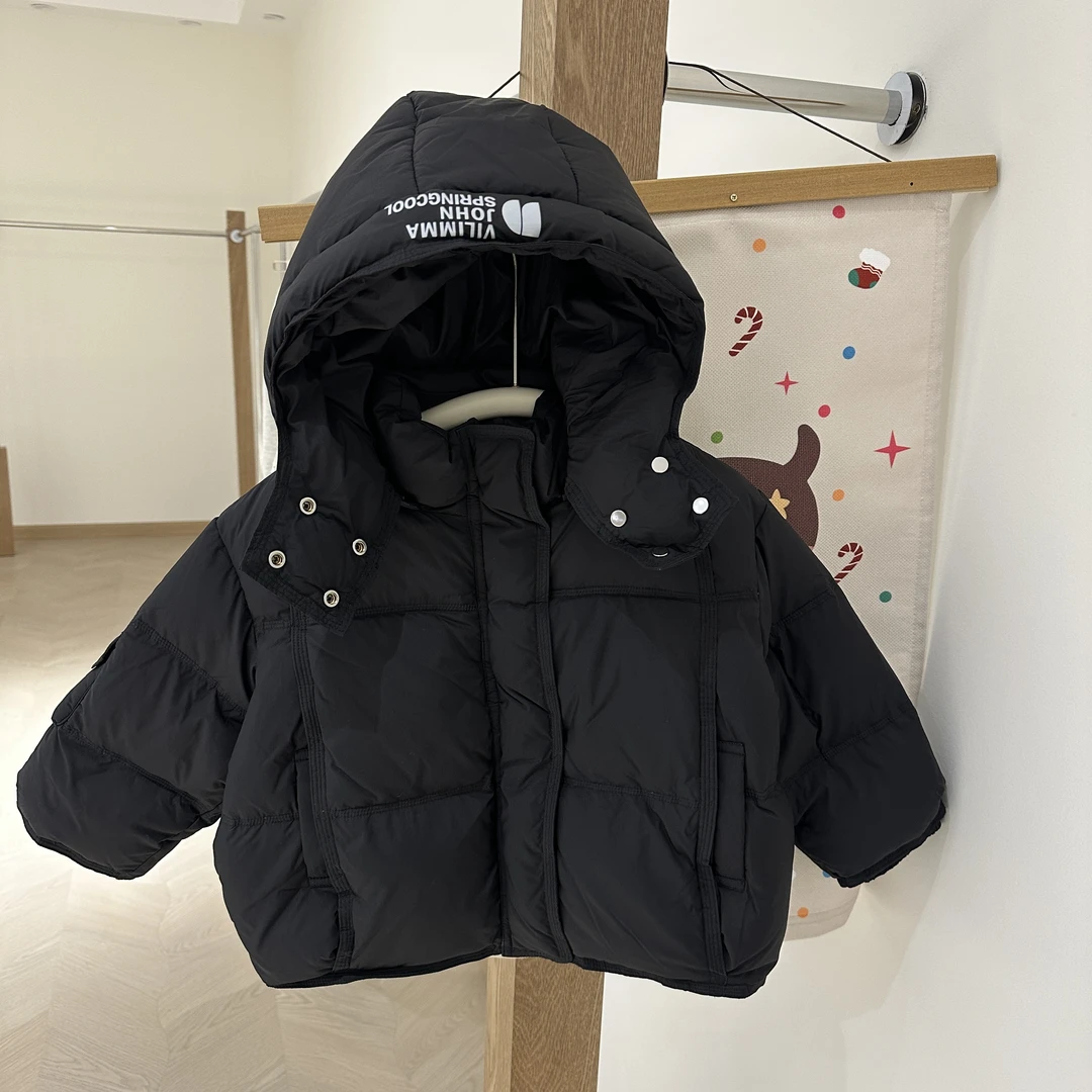 Q387-男童帅气连帽羽绒服中小童宝宝冬季新款加厚羽绒外套