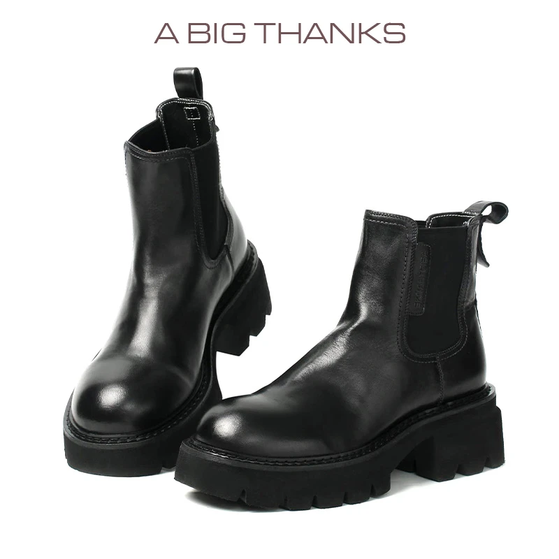 ABIGTHANKS【关晓彤同款】冬季厚底秋短款马丁靴复古休闲ABT2022138