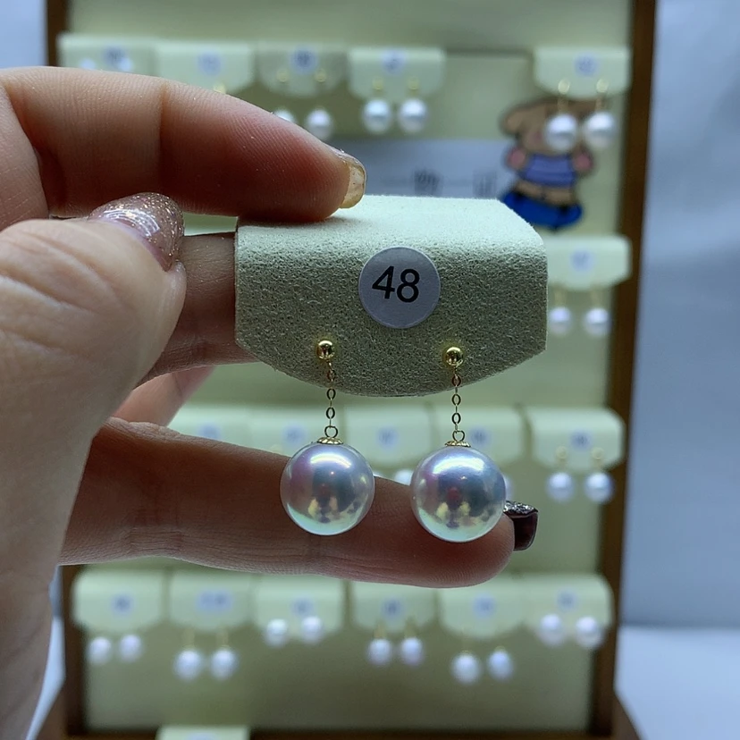 【闪购商品】淡水珍珠耳饰18K金镶嵌
