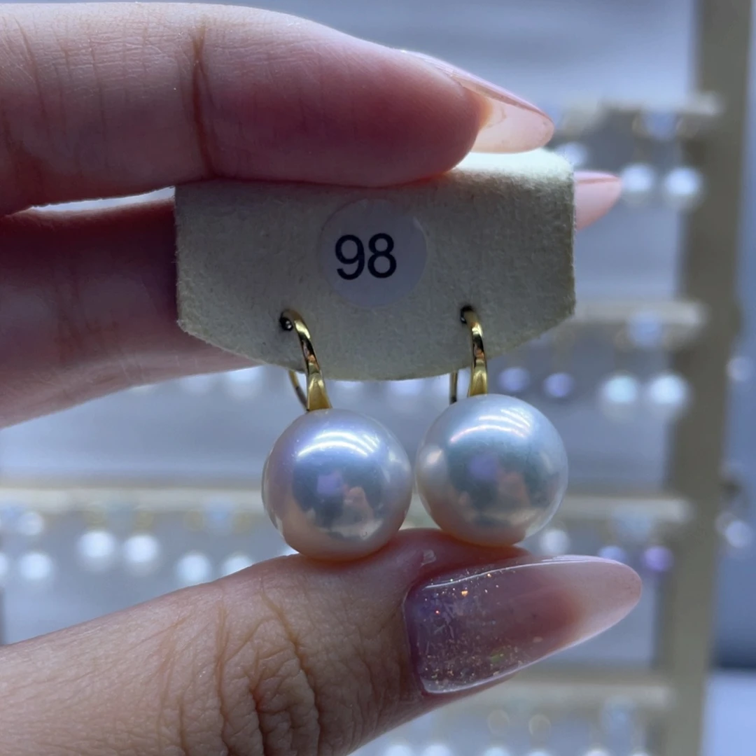 淡水珍珠耳饰银S925镶嵌
