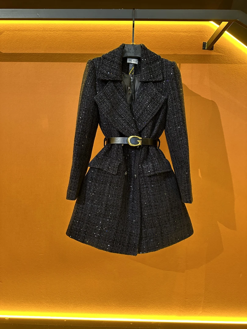 青森1BH-2024冬季新款时尚中长款大衣BHK1148