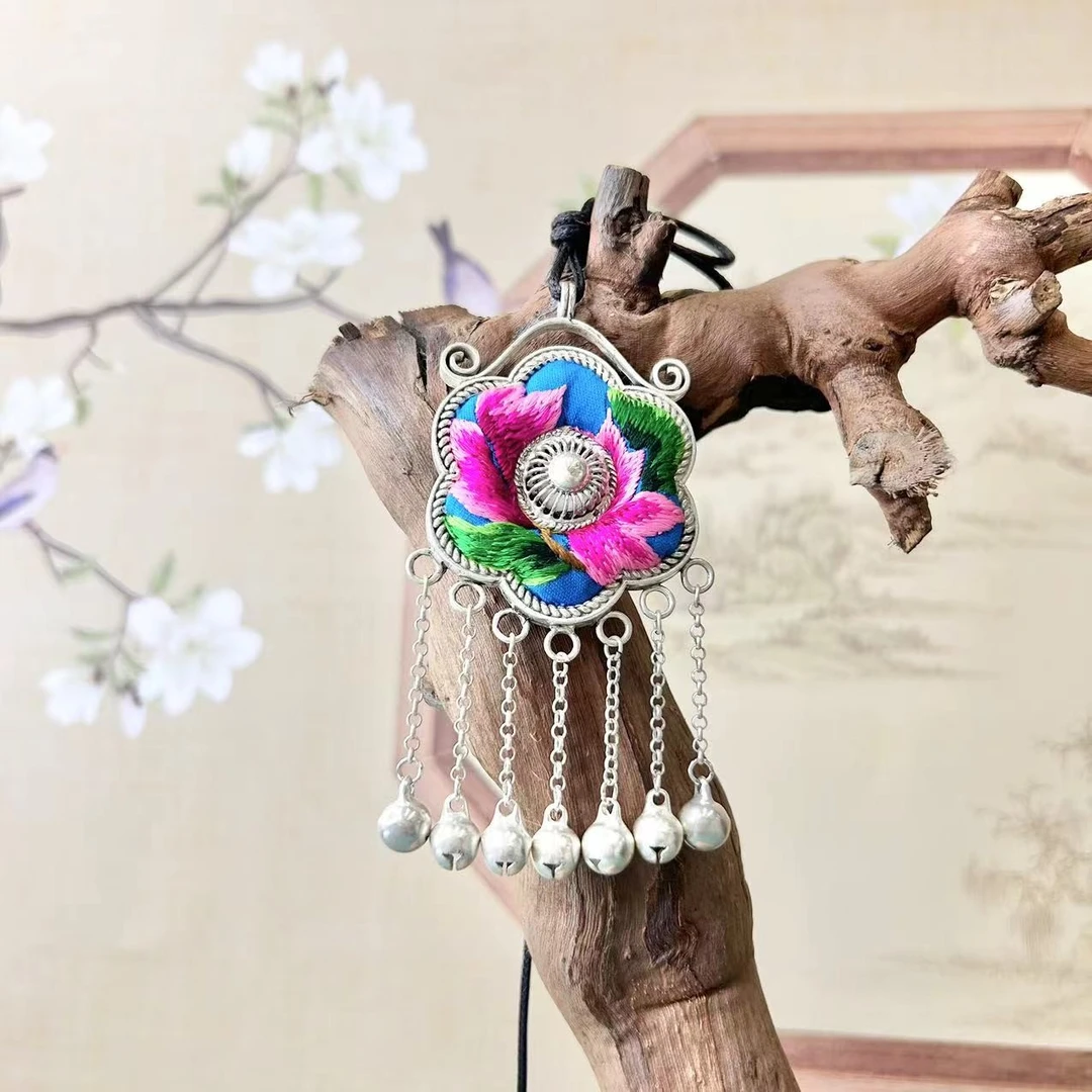 苗族刺绣/手工刺绣项链/非遗传承/手工艺/自选