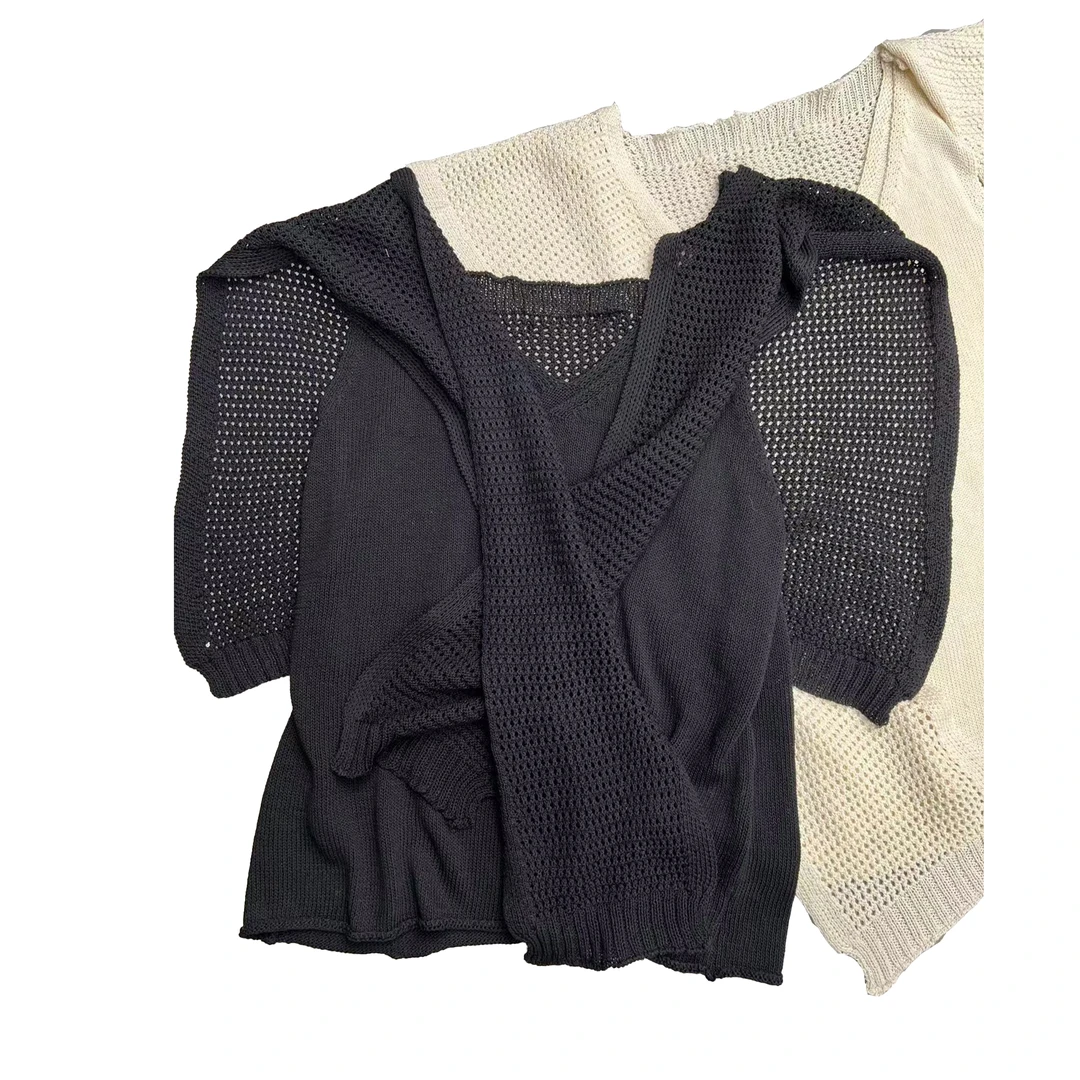 MyloveLeo“舒适理想型”休闲百搭镂空两件套（衣长55）