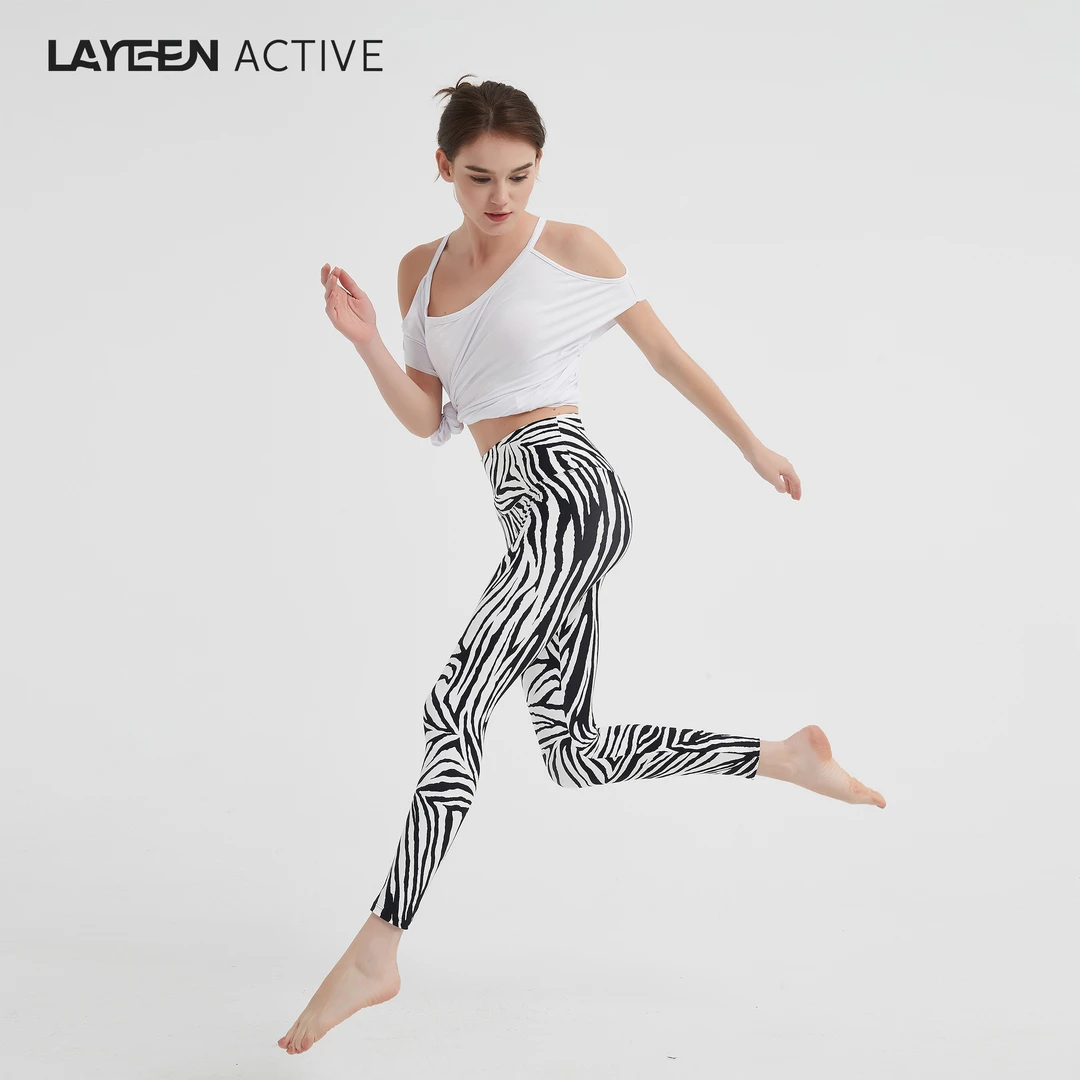 LAYEEN ACTIVE涞茵巴西花裤子 斑斑斑马 9分瑜伽健身防晒230801