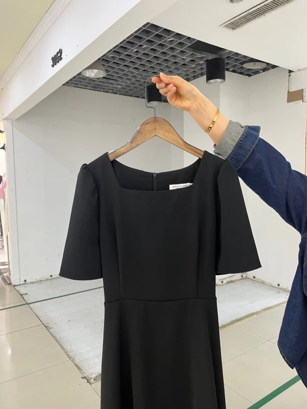 韩版拼接显瘦通勤连衣裙