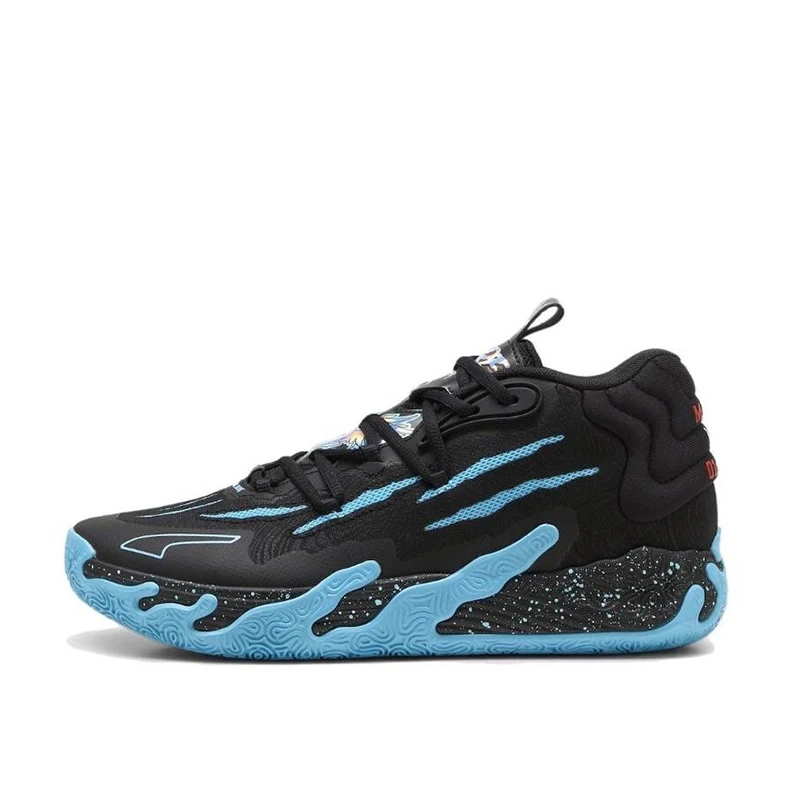 PUMA MB.03 三球拉梅洛 鲍尔三代 黑蓝 实战篮球鞋 379221-01