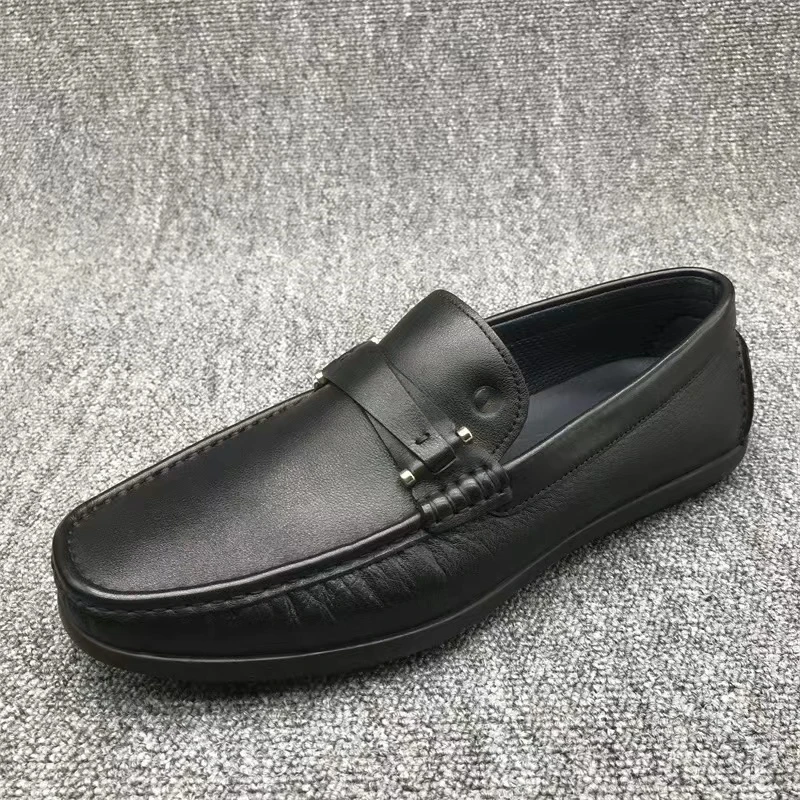 【金】男款百搭透气黑色春夏季休闲皮鞋810110