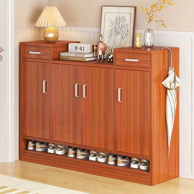 蜗家鞋柜带抽屉玄关门门口卧室简易大容量鞋架经济型收纳多层防尘