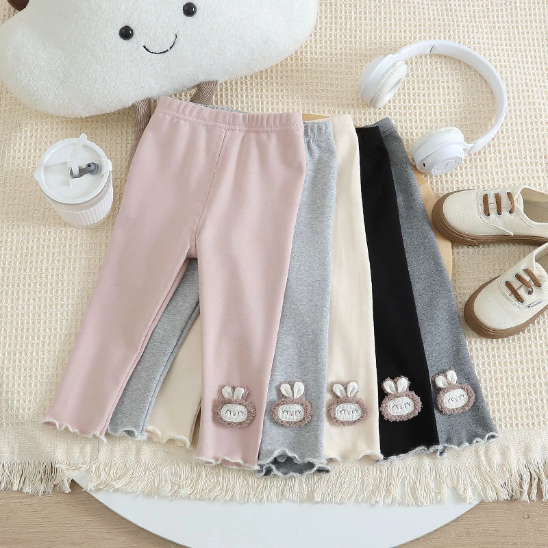 女童打底裤春秋款2024新款小童外穿儿童装秋季女宝宝秋装开档裤子