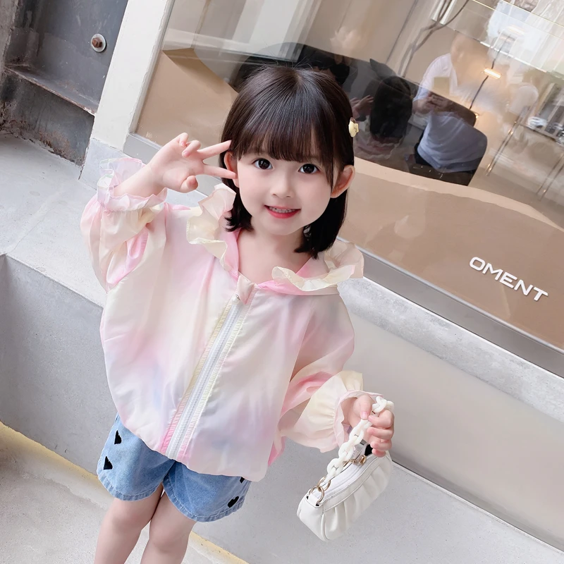 女童防晒衣夏季薄款外套防紫外线女宝宝空调衫儿童透气夏装防晒服