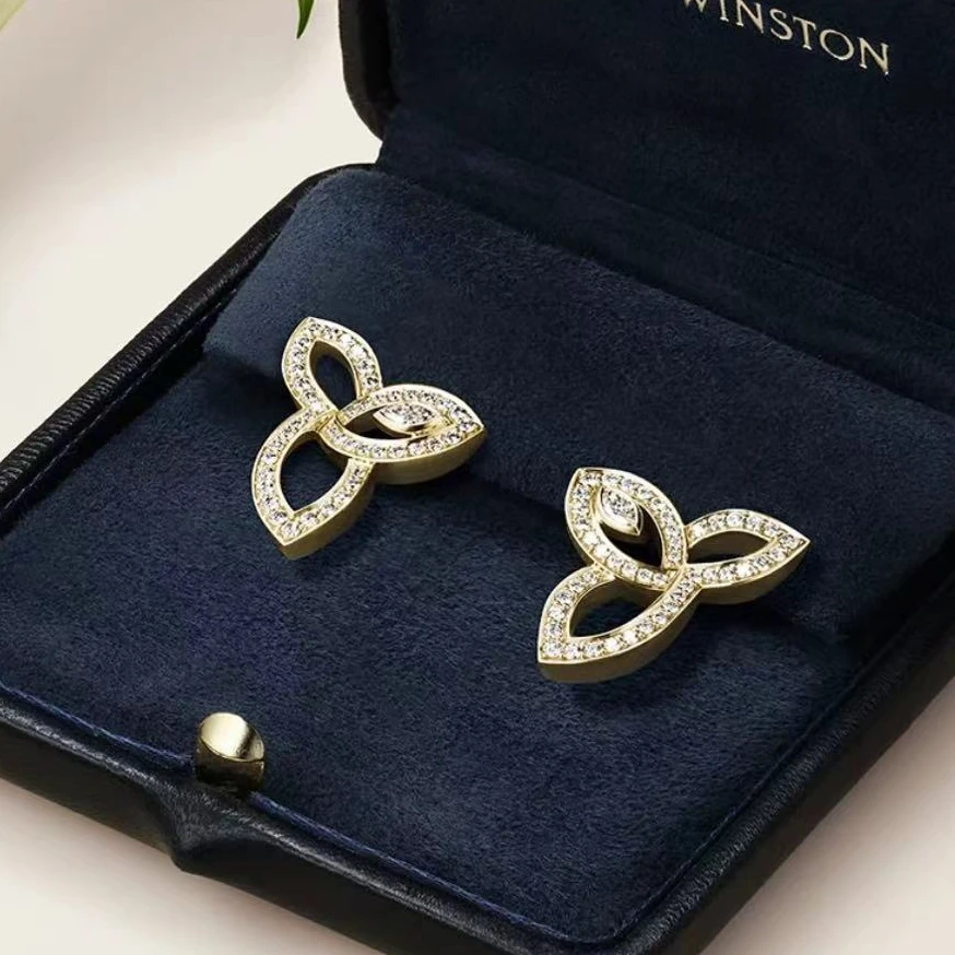 95新  95新 Harry Winston/海瑞温斯顿 安洁利田哥耳钉/xl00