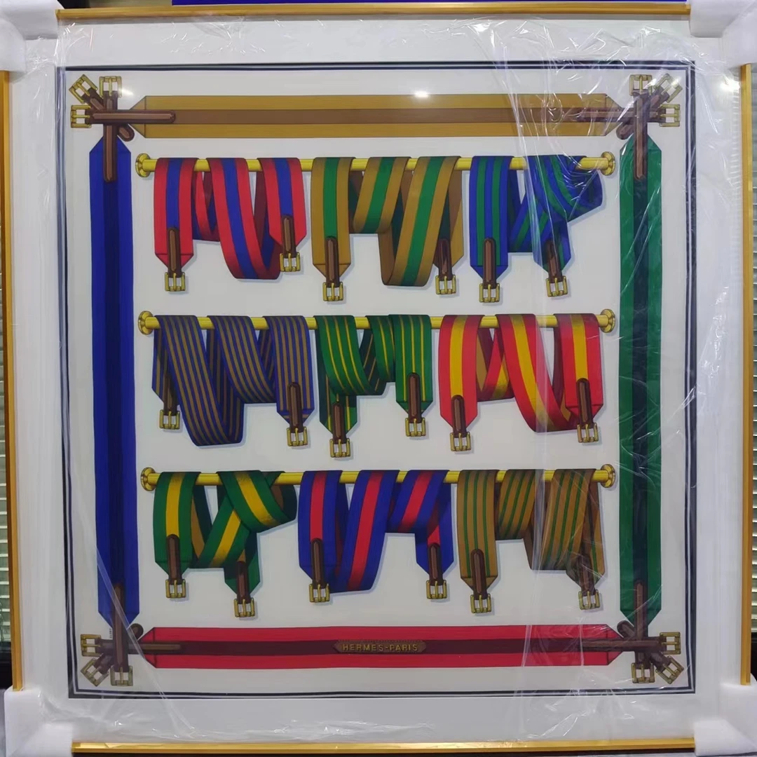 99新 Hermes/爱马仕  安洁利严选丝巾画/ZH102804