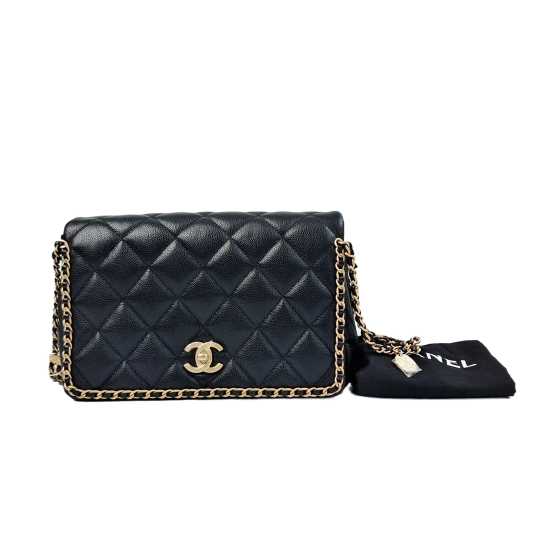 99新 Chanel/香奈儿 安洁利严选CF 经典口盖包/BK0130336 单肩包