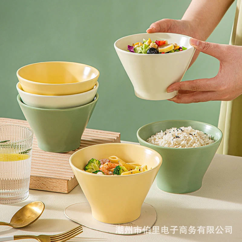 饭碗5英寸陶瓷斗笠碗家用瓷碗创意日式吃饭碗单个新款2022米饭碗