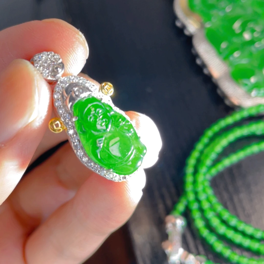 【闪购商品】翡翠颈饰银S925镶嵌