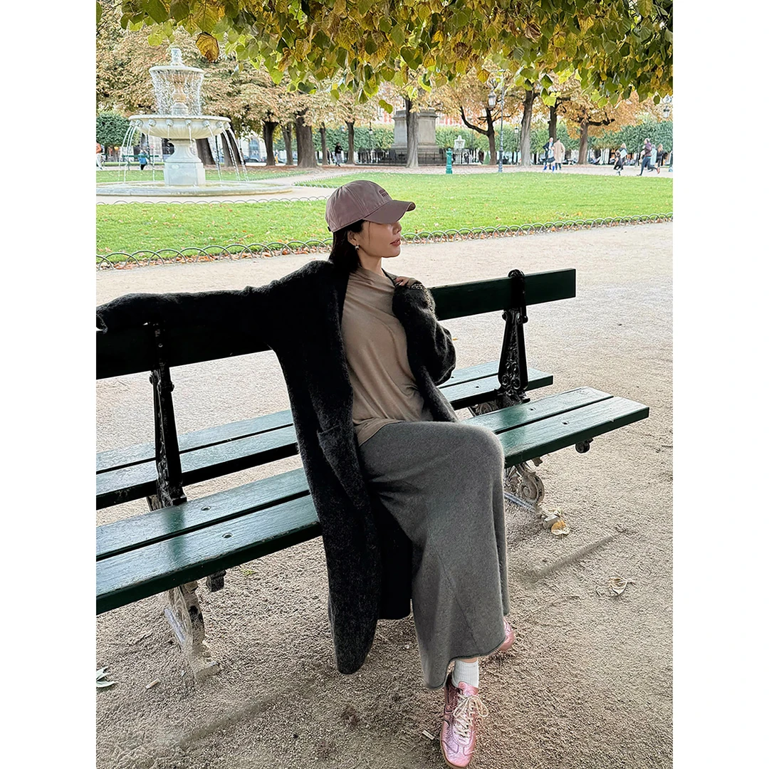 REREK设计师品牌24秋冬浣熊绒半身裙DSC买手店R24D0923407