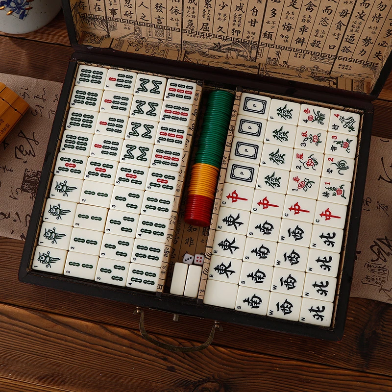 中国风仿古麻将特色出国礼品复古创意装饰摆件礼物北京旅游纪念品
