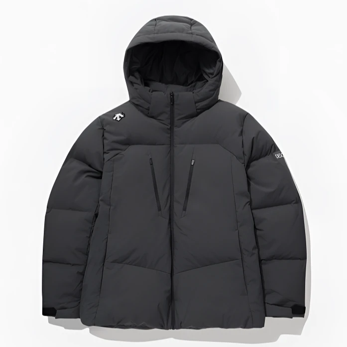 DESCENTE/迪桑特现货现发  新款冲锋面料自加热高填充羽绒服 灰色