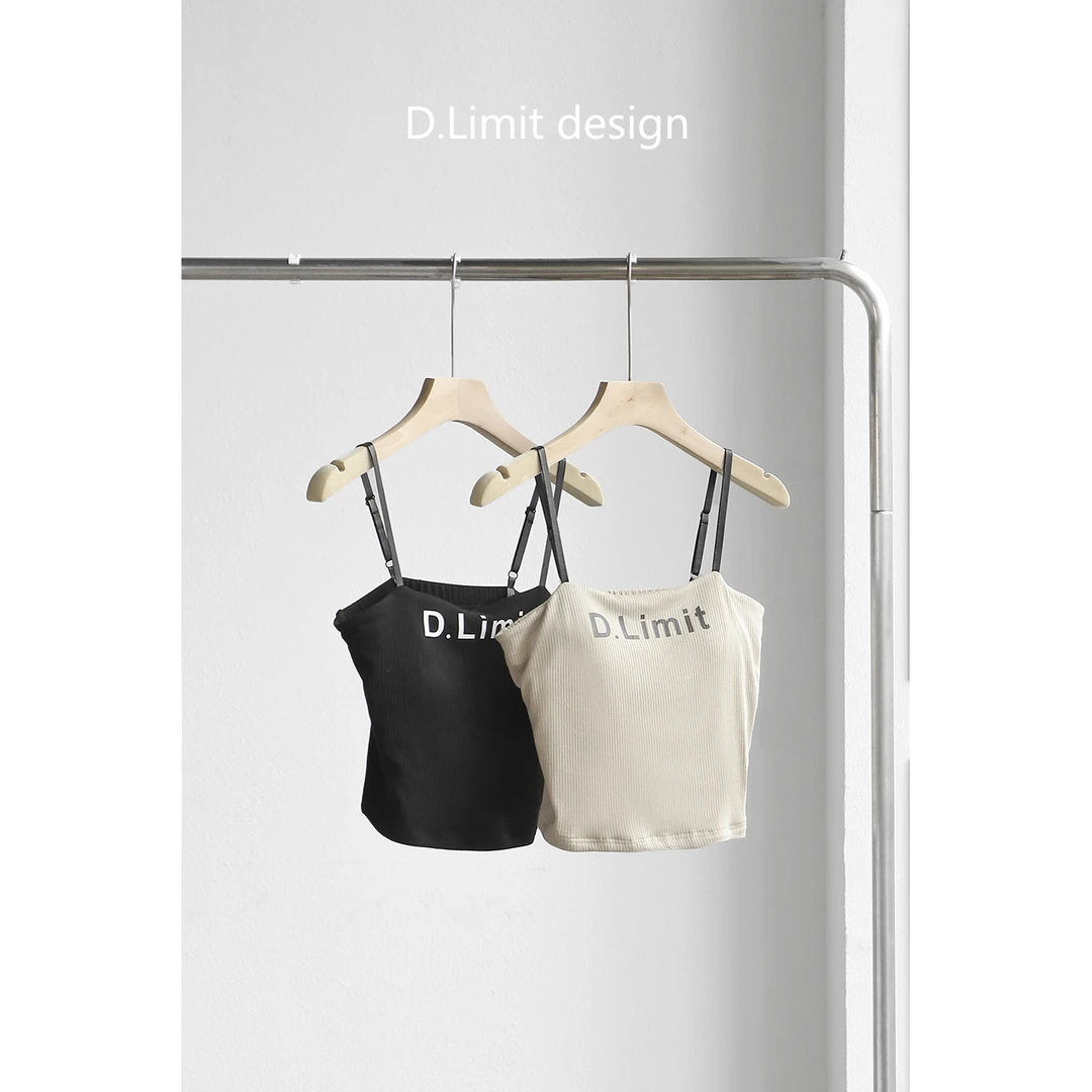 【D.Limit design】时尚简约字母装饰吊带Q
