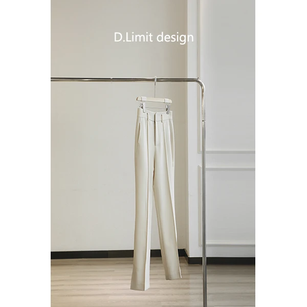 【D.L】时尚纯色高腰直筒休闲裤DLMSX817