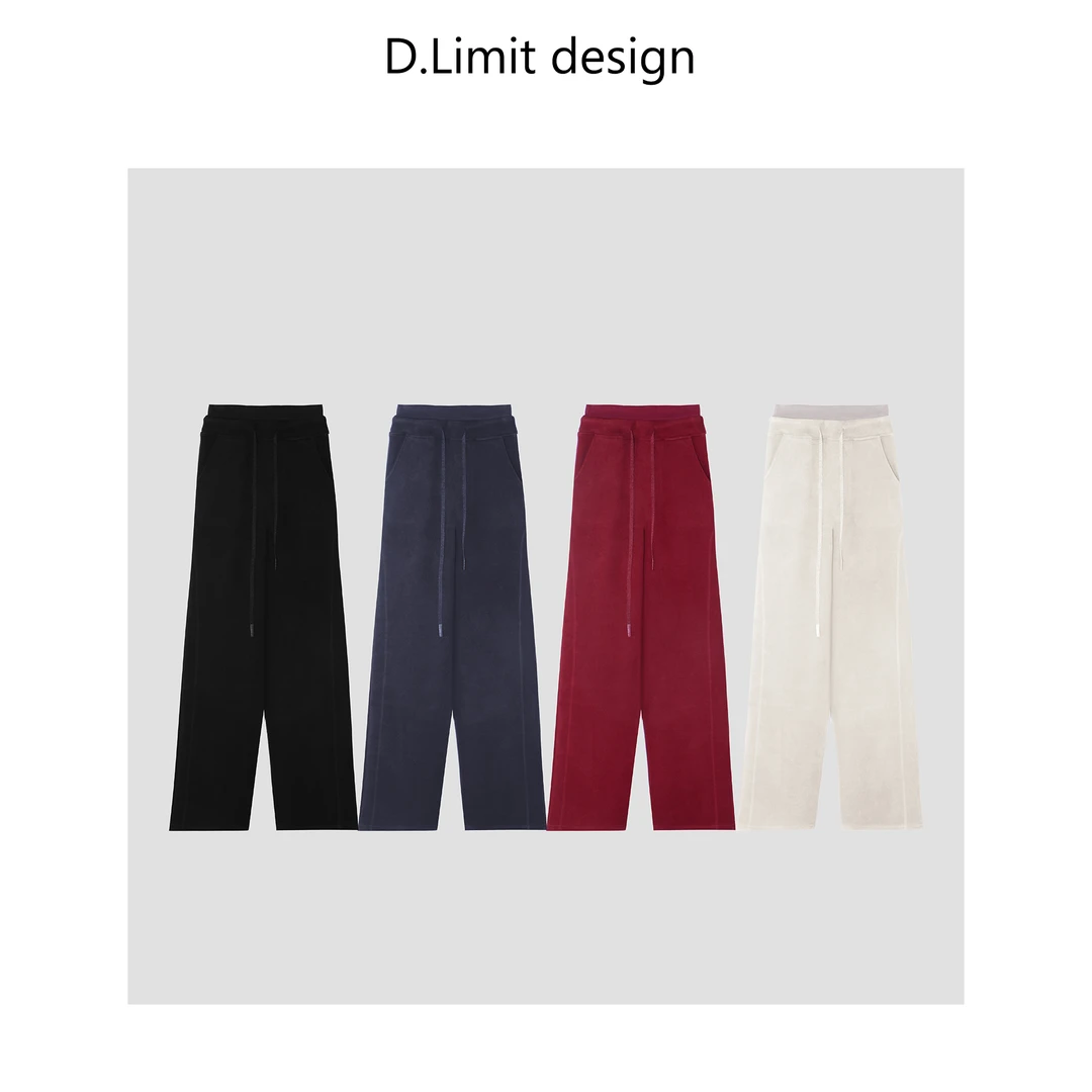 【D.Limit design】时尚双层腰头抽绳休闲裤