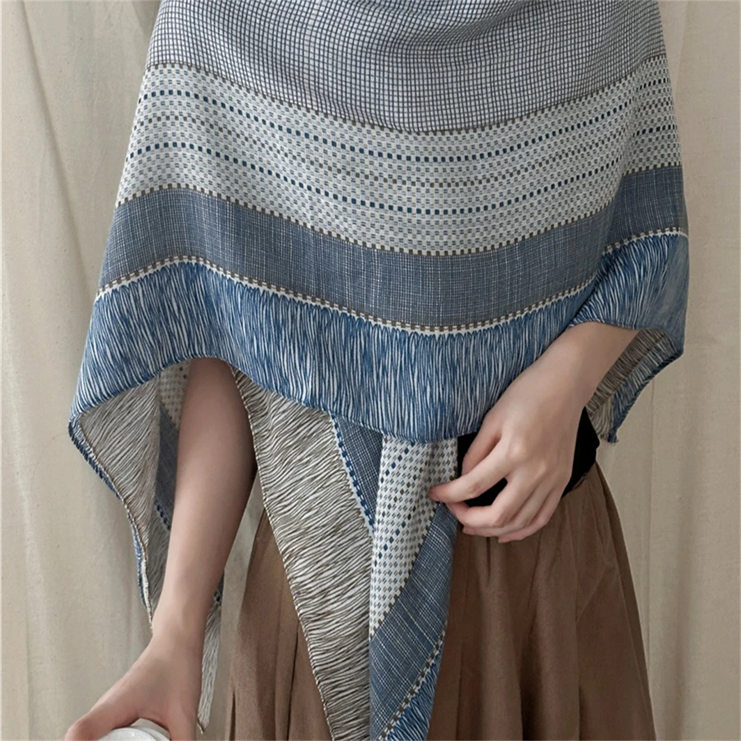 2024春秋新款百搭大方巾丝巾女外搭空调房披肩护颈围巾多功能纱巾