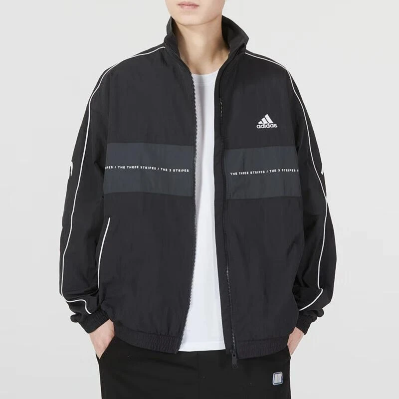 正品Adidas/阿迪达斯男女防风运动休闲宽松立领夹克外套IA9425