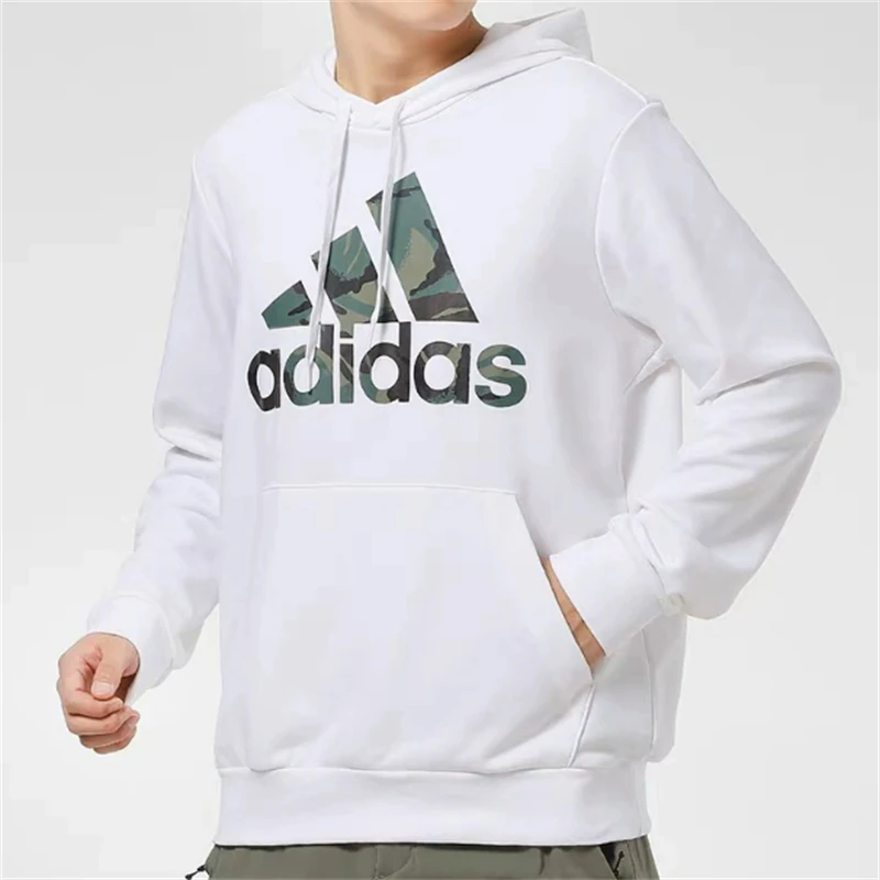 正品Adidas/阿迪达斯男款套头针织连帽休闲运动保暖卫衣GL0018