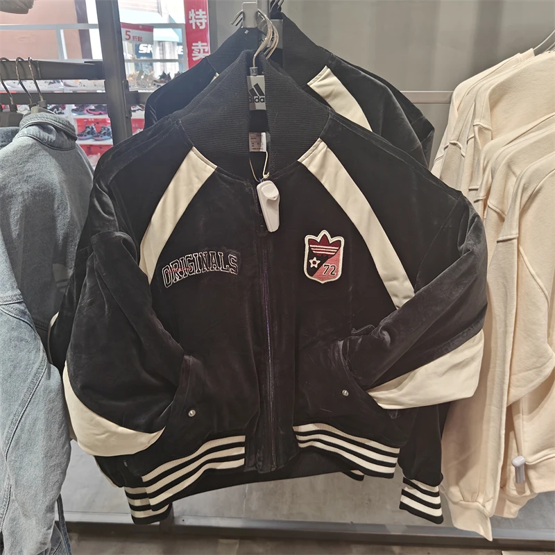 正品Adida/阿迪达斯三叶草女子休闲运动保暖防风棉服外套 HY4181