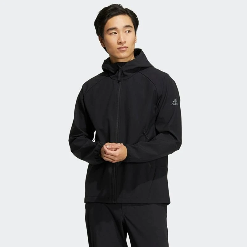 正品Adidas/阿迪达斯男子百搭运动加绒保暖连帽夹克外套 HN2059