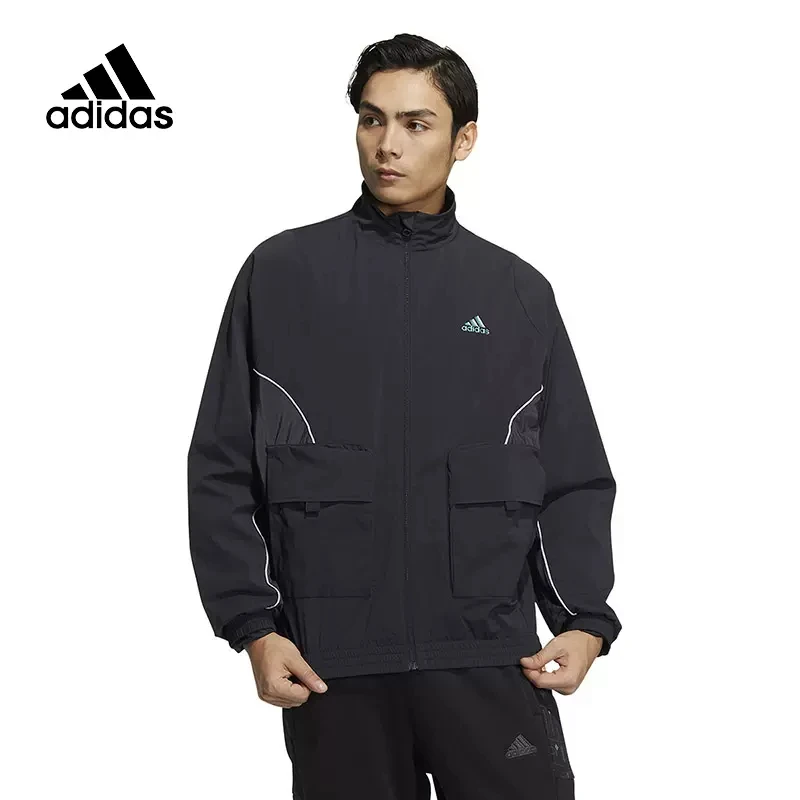 正品Adidas/阿迪达斯男子户外经典百搭运动休闲夹克外套 HM5144
