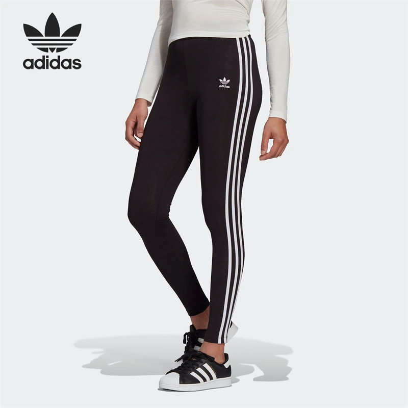 正品Adidas/阿迪达斯三叶草女子经典百搭运动休闲紧身长裤GN4504