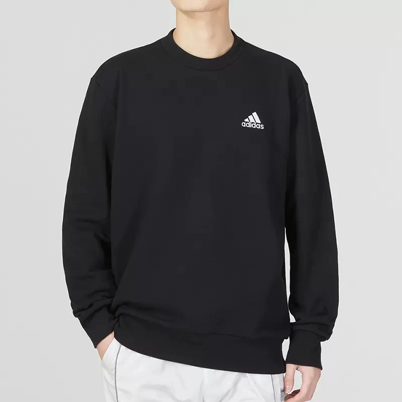 正品Adidas/阿迪达斯卫衣男子运动休闲长袖圆领套头衫 IC9329