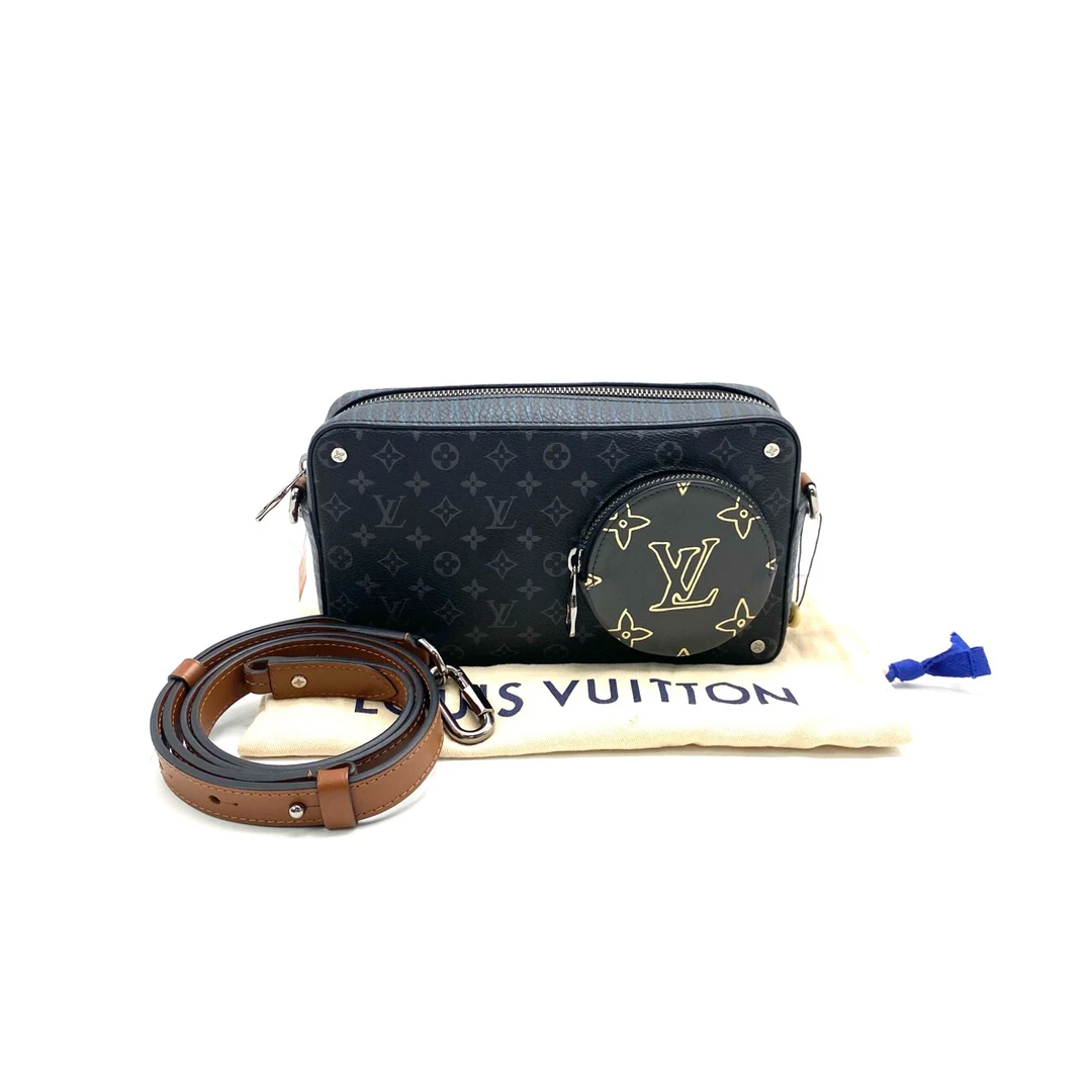 95新 LouisVuitton/路易威登 限量款老花斜挎相机包 22/13