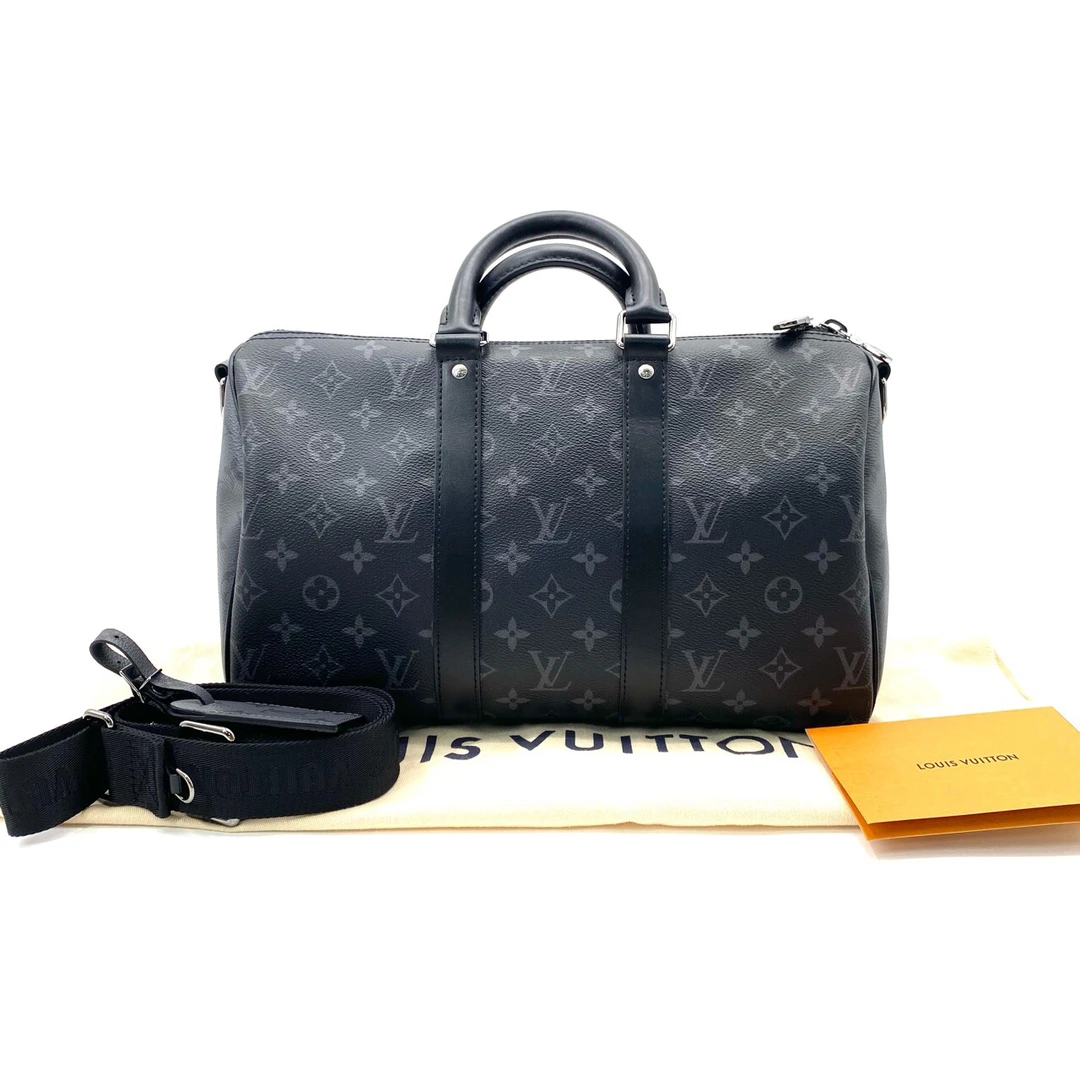 99新 LouisVuitton/路易威登  黑老花keepall35斜挎包 尺寸35/20