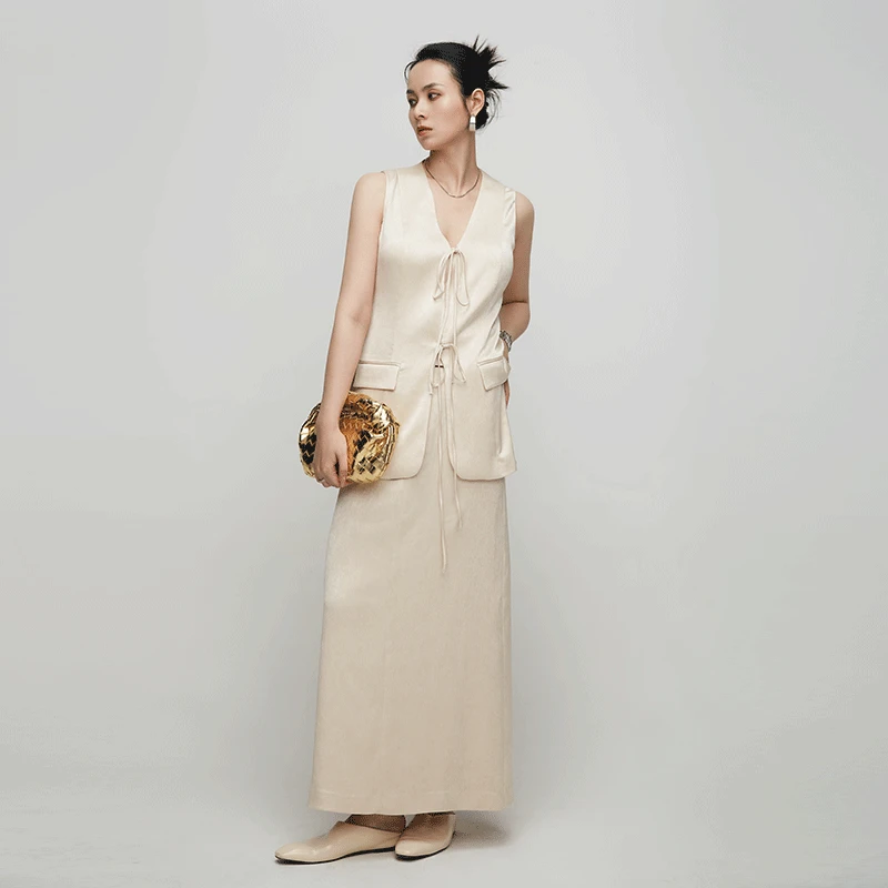 新品2024新款夏季新中式国风半裙套装女百搭显瘦裙子两件套24031