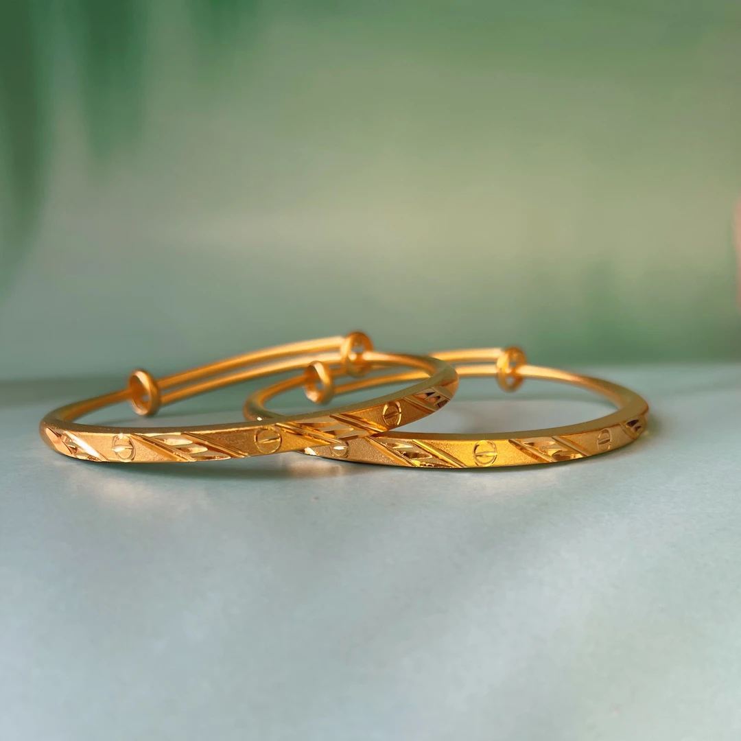 铜合金手镯 （3122）经典百搭方形推拉开口手镯--内径58