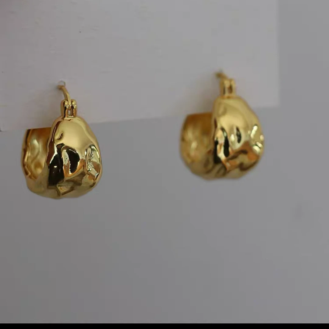 钛钢耳饰 （1141）高级百搭菱形C圈耳环