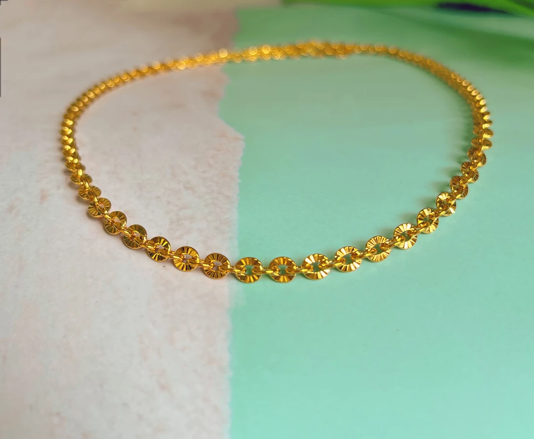 铜合金项链 （2148）爆闪车花项链--长45