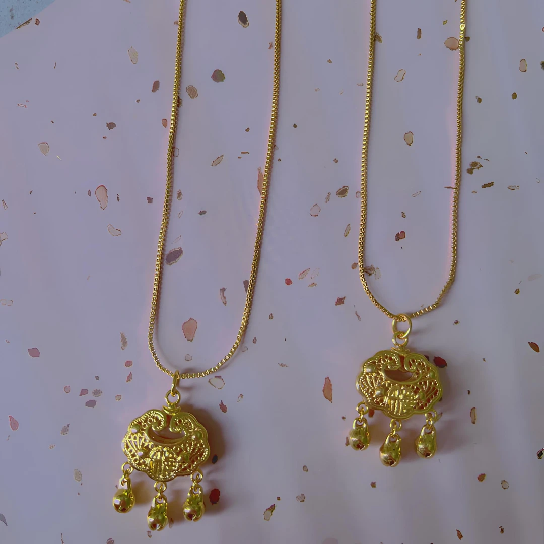 钛钢项链 （2007）如意锁包项链--长50