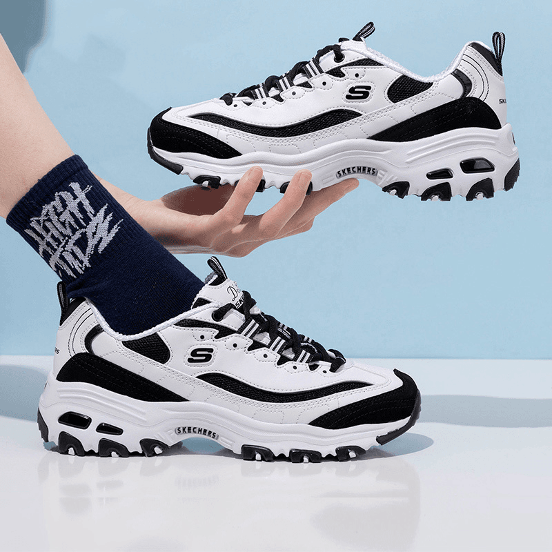 【夏季一代黑白经典】skechers斯凯奇896121透气熊猫鞋