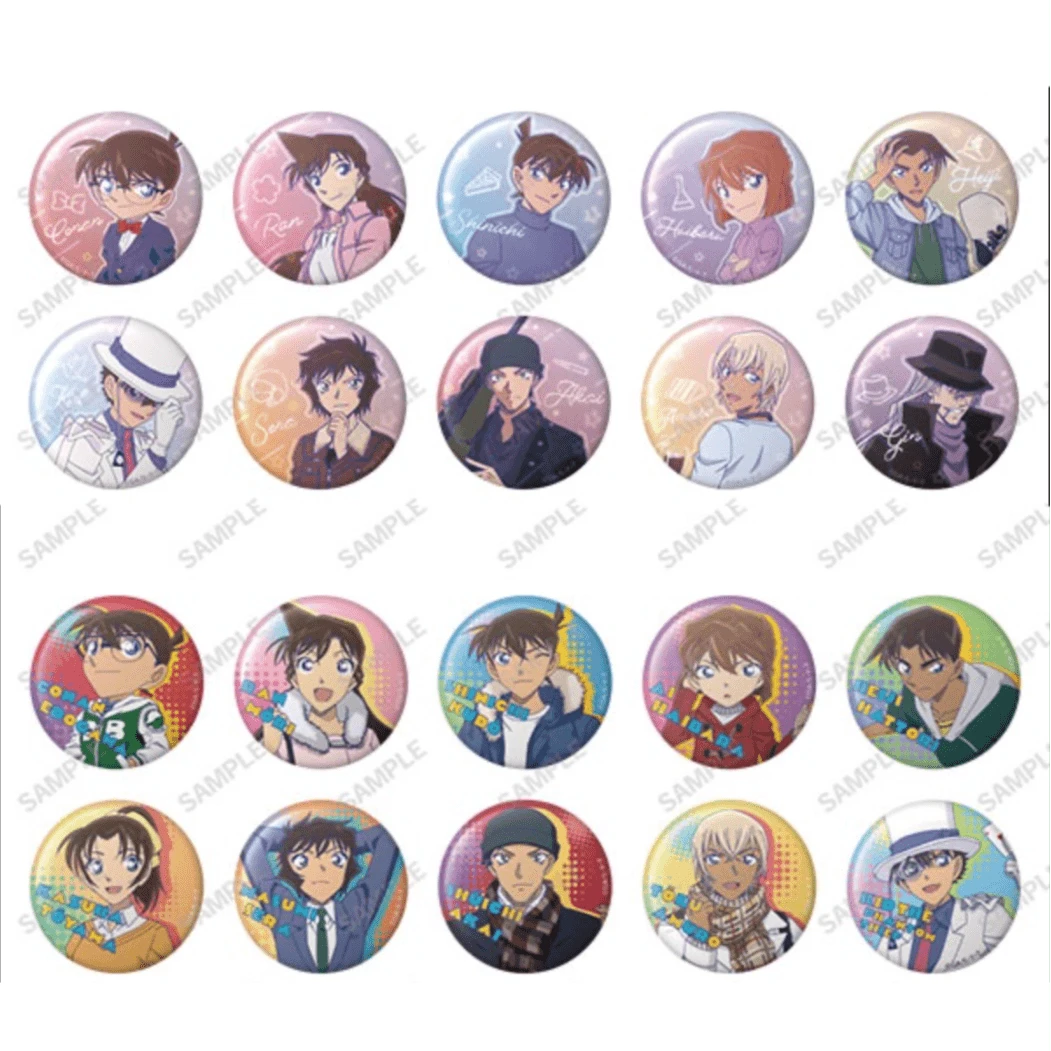 名侦探柯南 霓虹灯美式流行吧唧徽章（盲盒代拆）