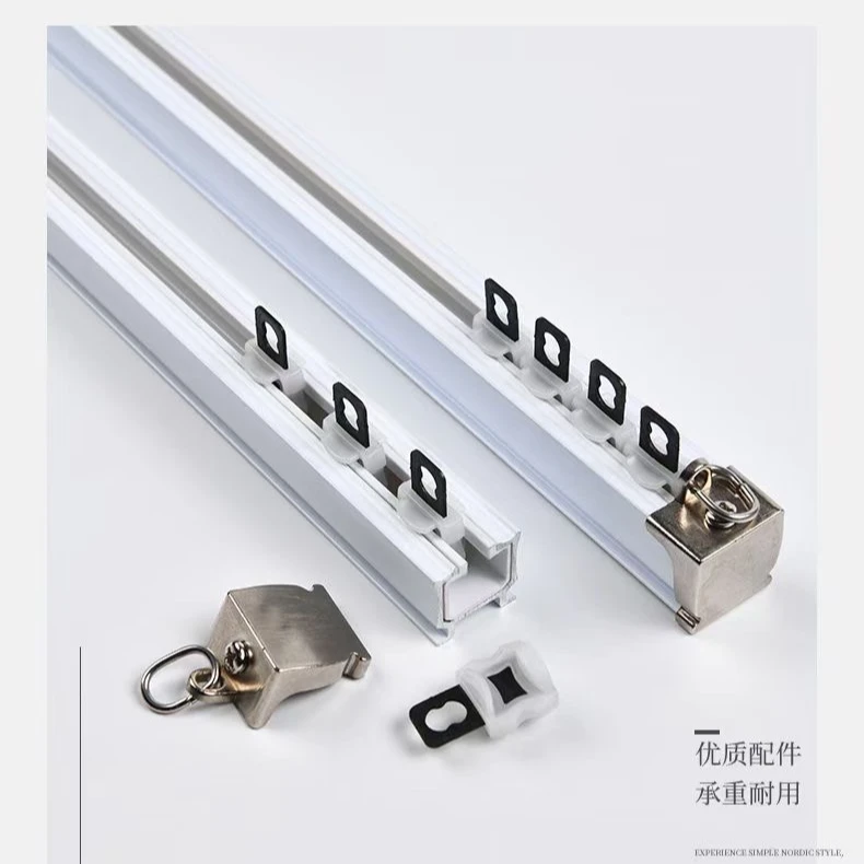 3.0铝合金纳米静音轨道特厚款铝材钢轮轴承承重轨道固定牢固耐用