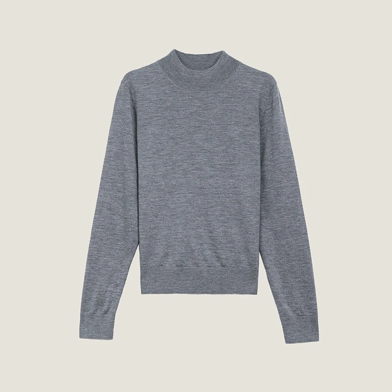 THE EASE【极简风范】精纺纯山羊绒半高领女士打底衫/YR24867