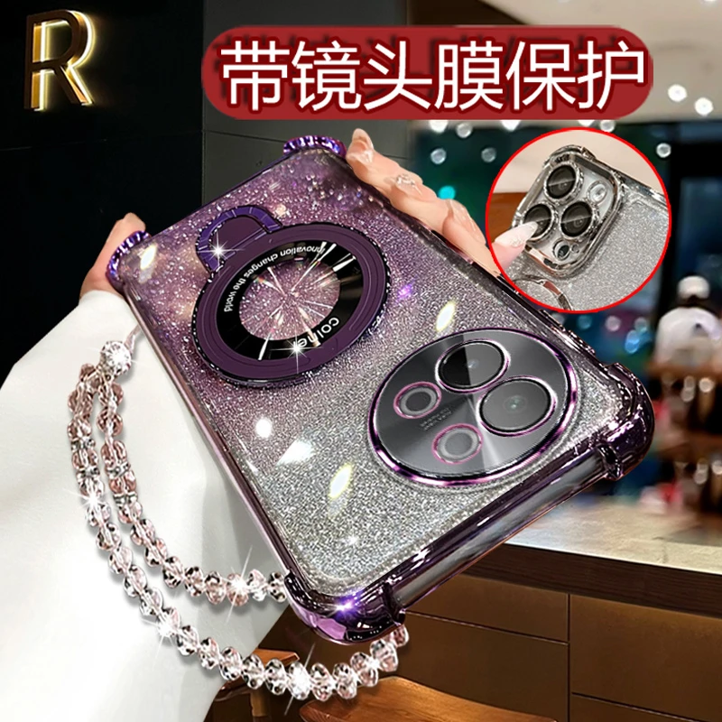 适用vivos18e手机壳5G女潮Vivo维沃viv0S18eV2334A闪粉软壳带支架