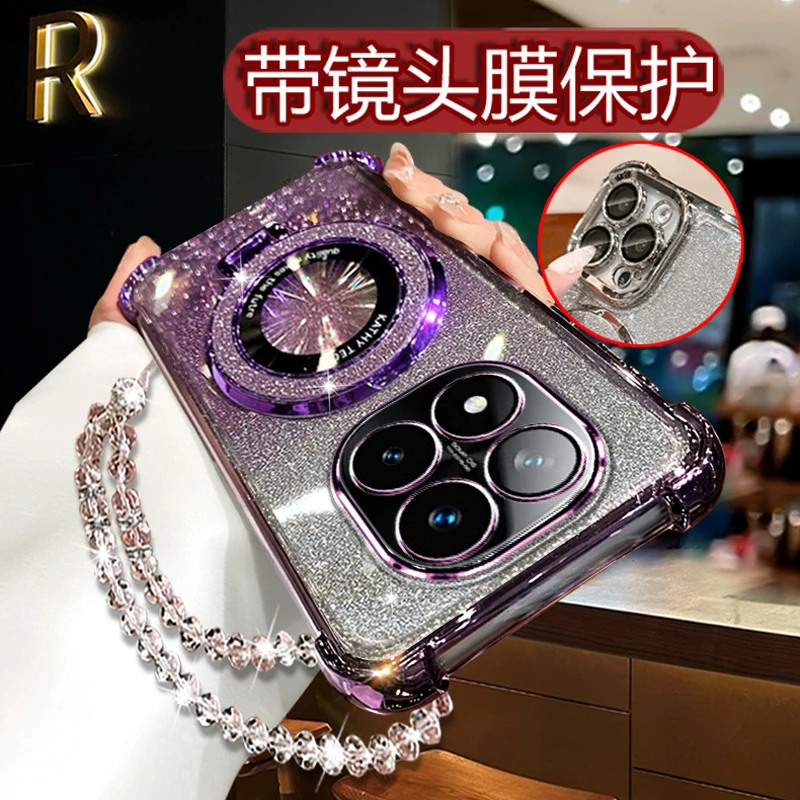 适用红米Note14Pro手机壳女高级 Redminote14por四角防摔轻奢外壳