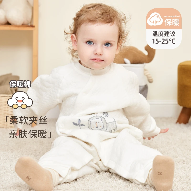 新生儿婴儿秋冬装宝宝连体衣服保暖夹棉爬服宝宝保暖潮服哈衣纯棉