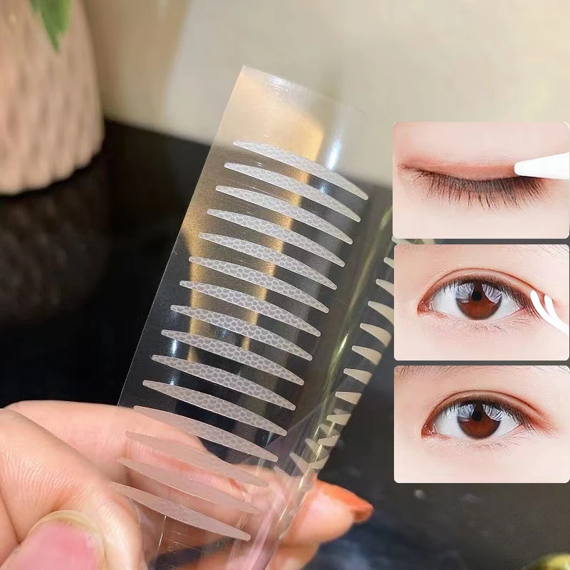 双眼皮贴宽款粘性好雾面隐形蕾丝透明自然无痕不反光细款哑光防水